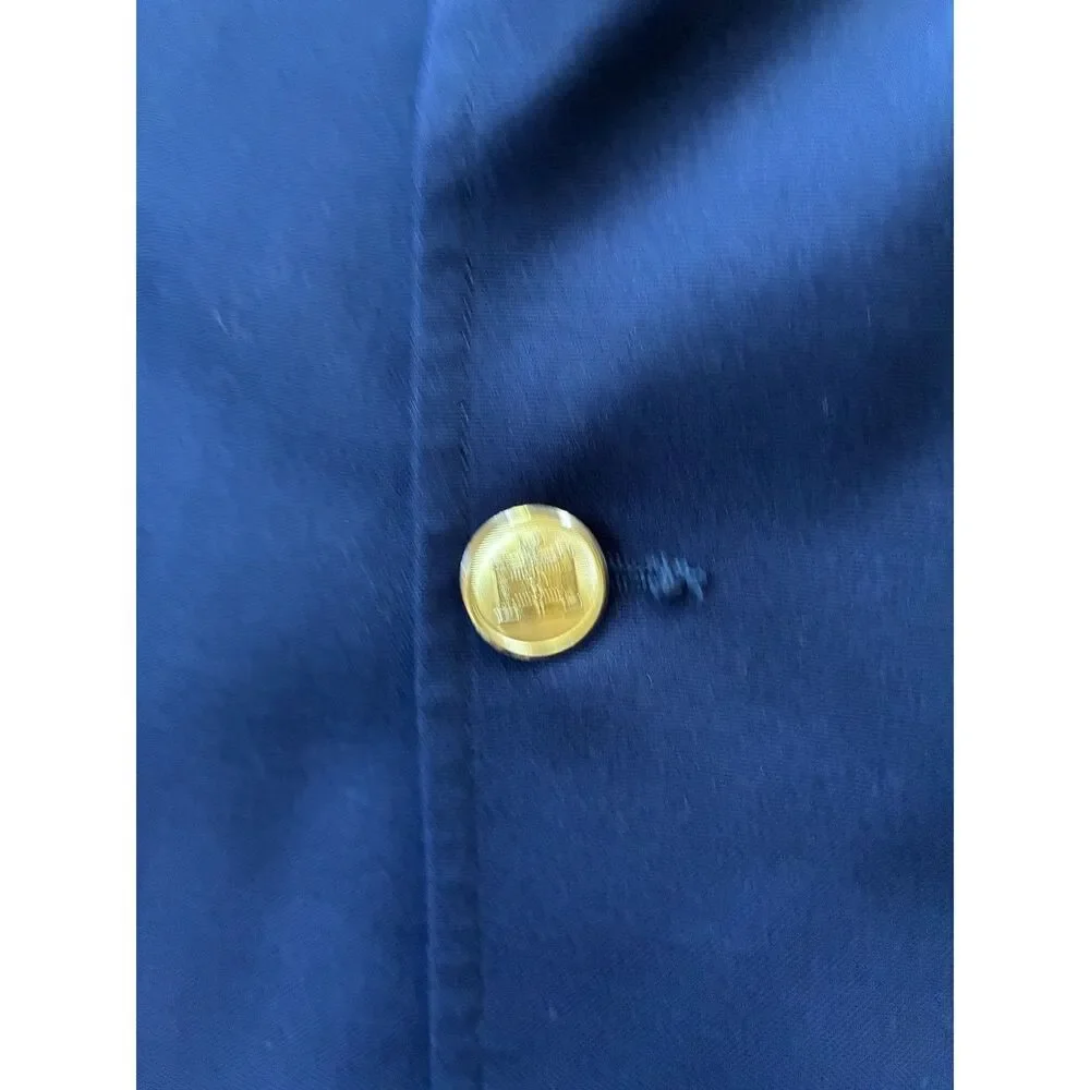 BROOKS BROTHERS Blue 100% Wool Blazer Gold Button Sports Coat Jacket  Mens Sz 43